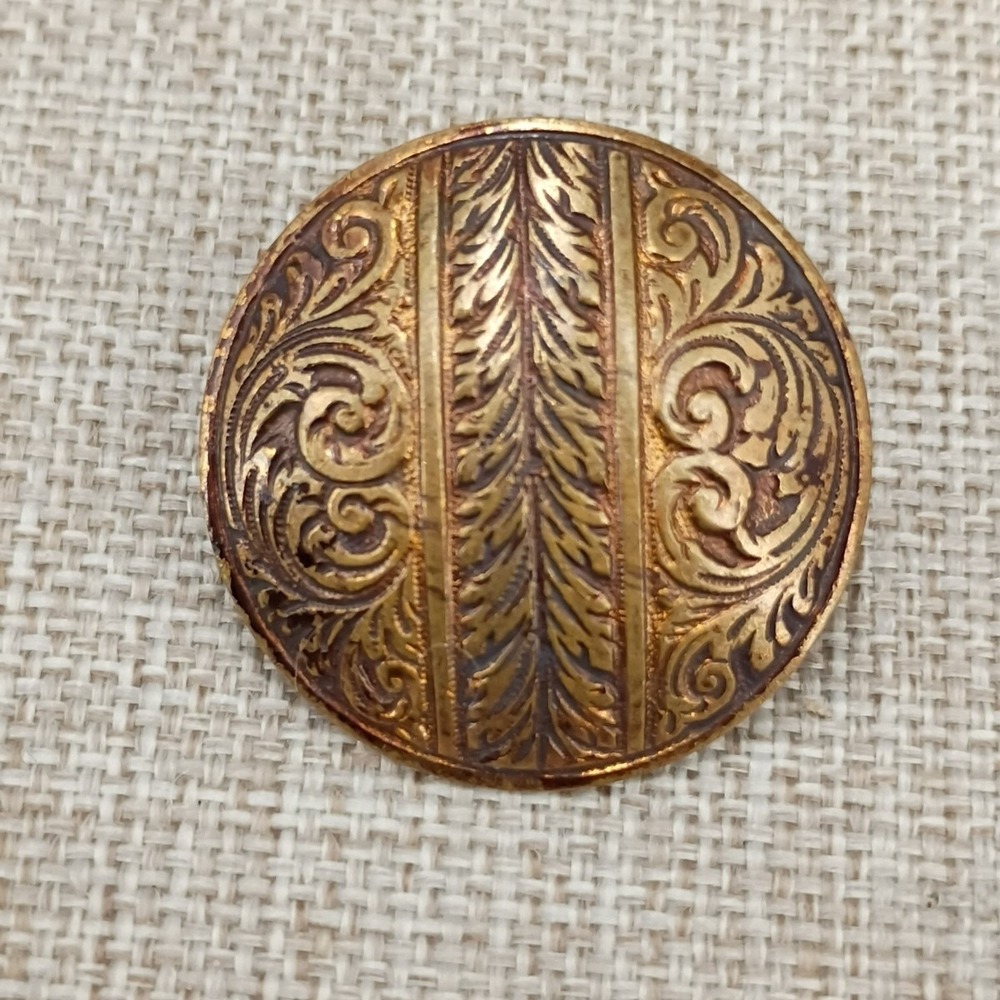 Antique Victorian Brass Button Cricket Cage Filigree Cut Steel Engraved Lot of 5 - Picture 14 of 15